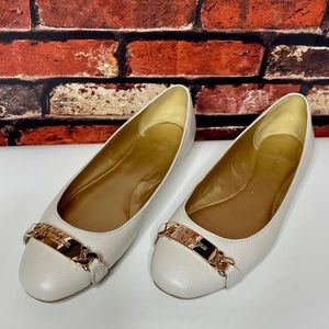 Coach Bianca Ivory Leather Flats